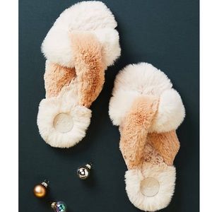 Anthropologie Fuzzy Lexie Slippers
